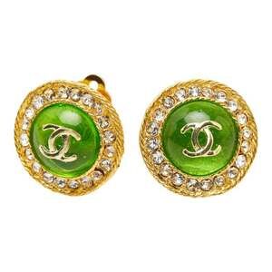 Chanel Cc Logo Round Clip-On Earrings #256870C67B